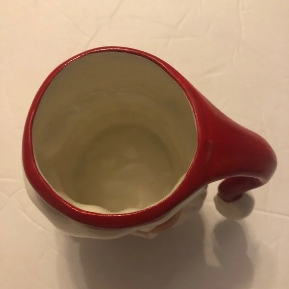 Vintage Ceramic Winking Santa Hot Chocolate/Coffee Mug Christmas Decor MCM 1960s - Picture 3 of 6